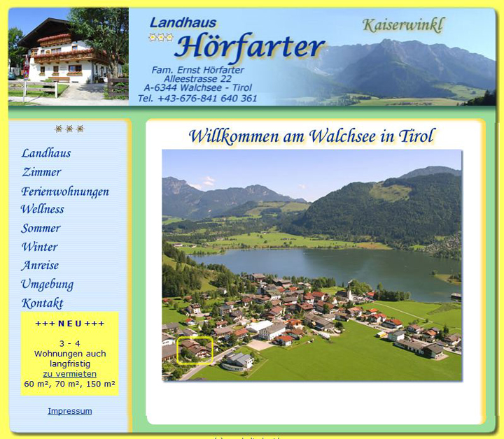 Landhaus Hörfarter Walchsee Kaiserwinkl TIrol