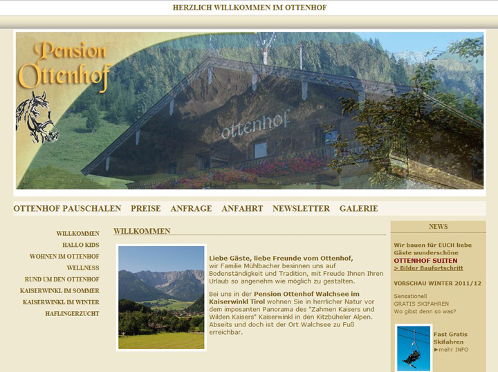 Pension OTtenhof Kaiserwinkl walchsee tirol